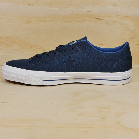 NEW Converse One Star Canvas Ox Blue White Shoes - Picture 3 of 8